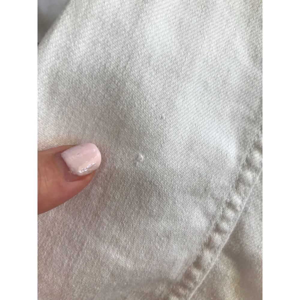 Lane Bryant White Denim Jacket Size 16 Stretch Button Front EUC 1132392 - Picture 11 of 11